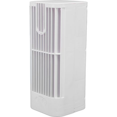 Ventilateur Rafraîchissant Portable pour Bureau, Dormir, Maison, Bureau avec Lampe de Nuit, Effet de Refroidissement Optimal, sans Pulvérisation, Batterie 1200mAh, Dimensions 8,5x8,5x19,8cm (LxLxH) (1/5)