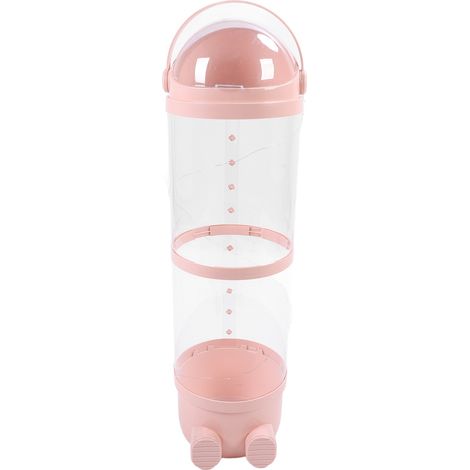 Tube de rangement transparent de 97 cm pour peluches, grande capacité, avec lumière intégrée, idéal pour ranger les jouets en peluche dans la chambre (rose sakura). (1/5)