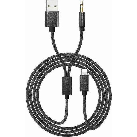 Adaptateur auxiliaire pour câble audio USB, interface audio et iPod Mini, iPhone 6, 7, 8, X, XS et XR. Compatible BMW, Mini et iPhone 6, 7, 8, X, XS et XR. (1/3)