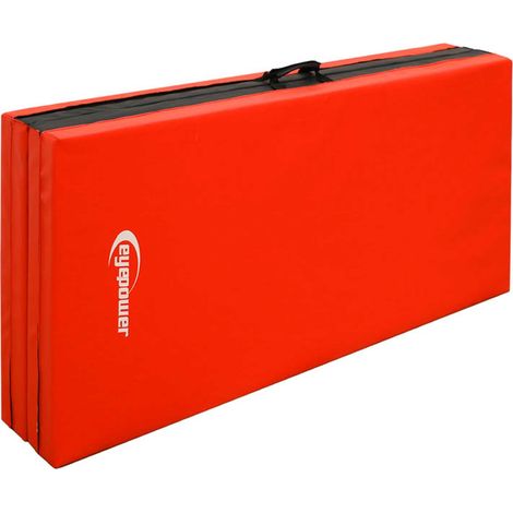 Colchoneta para volteretas RG20 220x110x5cm espesa plegable Rojo-Negro (1/5)