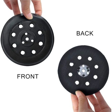 Plateau de ponçage dur compatible avec Bosch PEX 12, PEX 125 et PEX 400 A (Ø 125 mm),8 Trous plateau de ponçage,1 pièces