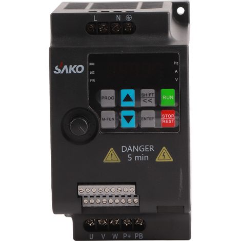 SKI780 Convertisseur de fréquence, Variateur de fréquence Inverseur Transformateur Monophasé 220V à Triphasé Mini VFD (220 VCA 2,2 kW) (1/5)