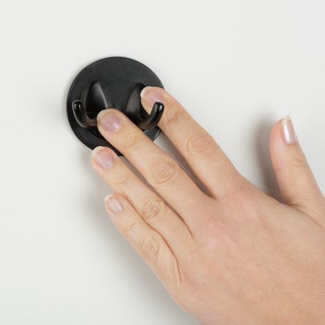 WENKO Turbo-Loc® Badezimmerwischer Bambusa aus Bambus und Edelstahl, aus Bambus und Edelstahl, Schwarz, Edelstahl rostfrei schwarz, Bambus natur (1/5)