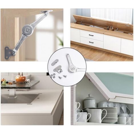 2 Pièces Ascenseur Réglable de Charnière de Support Meuble Armoire Meuble,Pour Armoires, Dessus de Placard, Portes de Meubles, Charnières de Support de Levage (1/5)