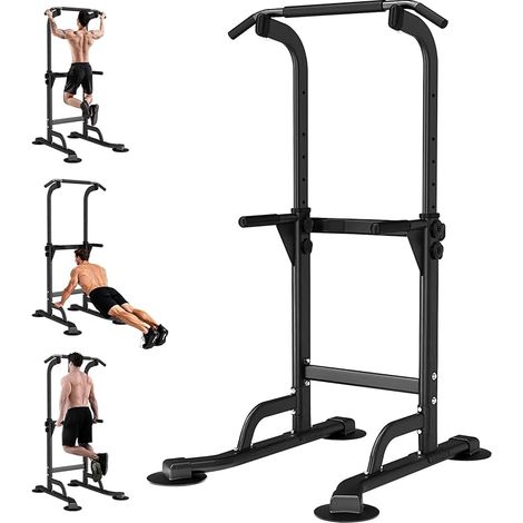 Barre de traction autoportante, station de dips réglable en hauteur à 12 niveaux, station de barre de traction, équipement de musculation à domicile (1/5)