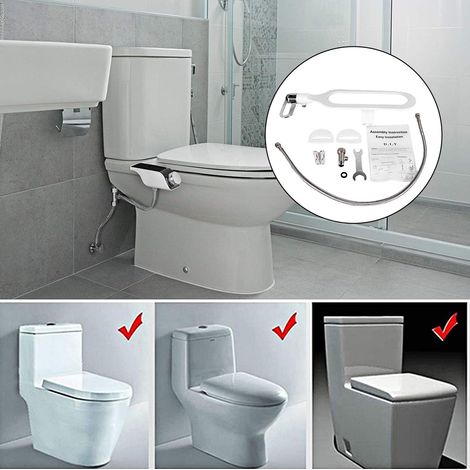 Scarico WC - Bidet con attacco per sedile WC Doppio getto autopulente a bolle, acqua calda e fredda (1/4)