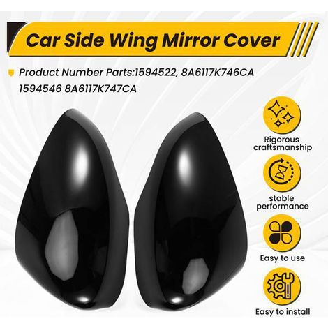 1 pair of 8A6117K746CA rearview mirror covers for 2009-2015 Ford Fiesta (1/4)
