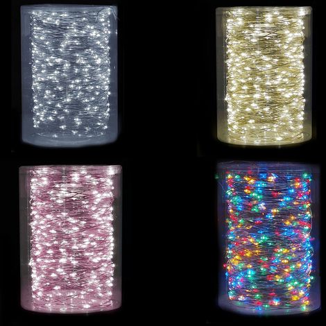 500 Luci micro led per albero di natale bianco caldo freddo rosa multicolor 37m addobbi decorazioni esterno casa catena luminosa - colorigenerali: MULTICOLOR (1/5)