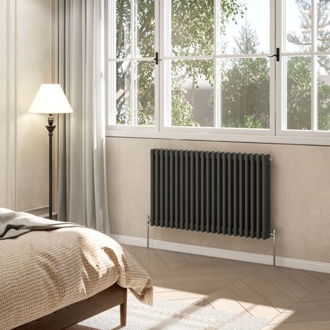 AVER-GROWTH 3 Column Traditional Cast Iron Style Radiator Anthracite 600x1010mm (1/5)