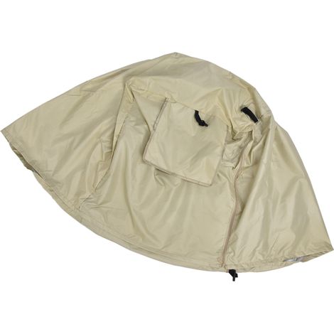 Housse de cage métallique pour chien 124,5 x 84 x 79 cm, imperméable, anti-UV et anti-poussière, couleur beige, pour l'extérieur (1/5)