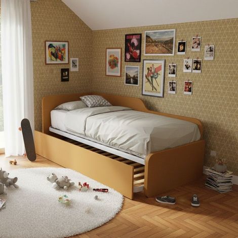 Divano letto sagomato 80x190 con letto estraibile e sollevabile - Zolfo