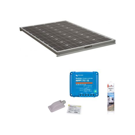 Pack panneau solaire 140W pour camping car – Kit de pose avec régulateur MPPT 15A – Protection verre trempé – Montage en série ou parallèle – Antarion
