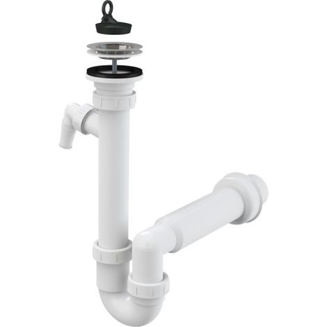 Alcadrain joint d'odeur à tuyau avec une grille en acier inoxydable DN 70 et un raccord pour appareil (1/3)