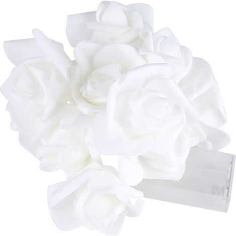 Guirlande lumineuse de 10 roses LED bleues pour décoration intérieure : fêtes, Noël, mariages, etc. (1/5)