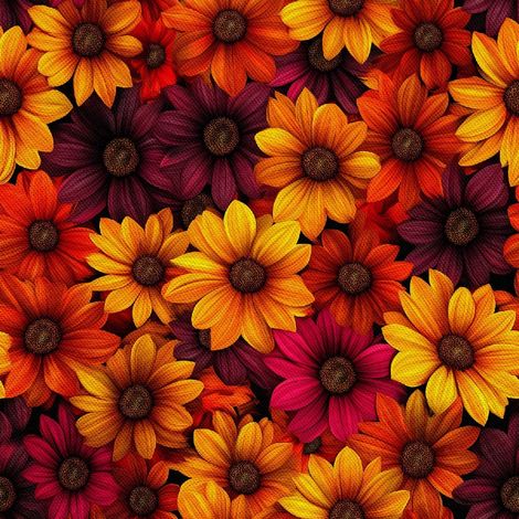Outdoor dekostoffe oxford - Motiv Bunte Blumen DX18068 (1/5)