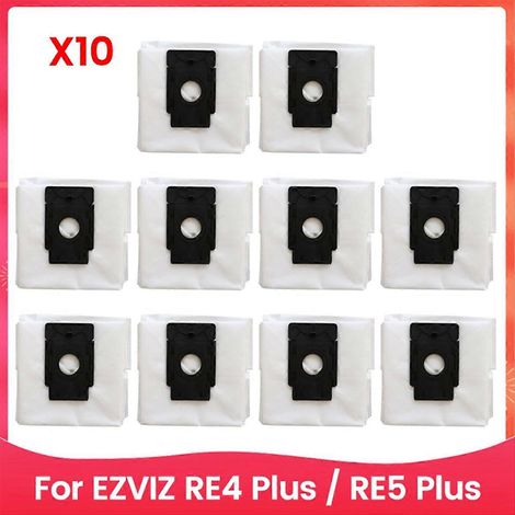 10 sacs à poussière de rechange pour aspirateur robot EZVIZ RE4 Plus / RE5 Plus (accessoires) (1/5)