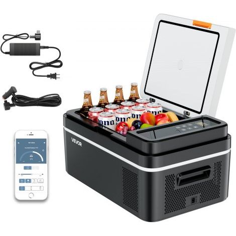 Kompressor Kühlbox 20 L,12/24V DC Elektrische Gefrierbox mit App-Steuerung, 100–240 V AC Autokühlschrank für Camping Reisen Lastkraftwagen Angeln, Thermoelektrische Kühlbox Tragbar (1/5)