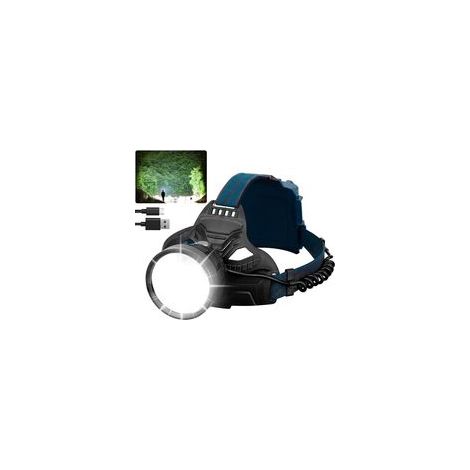 Lampe Frontale LED Rechargeable, Ultra Puissante 50000 Lumens Lampe Torche LED 4 Modes avec feu arrière rouge, Rechargeable USB 6000 mAh, Etanche Lampe Frontale pour Camping, Pêche, Cyclisme