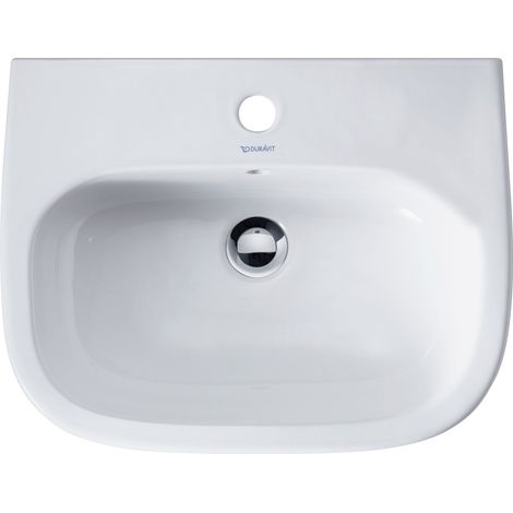 Lavabo Duravit D-Code, con agujero para grifo, con rebosadero,