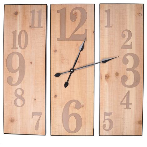 Orologio in legno naturale cm 60x60x3