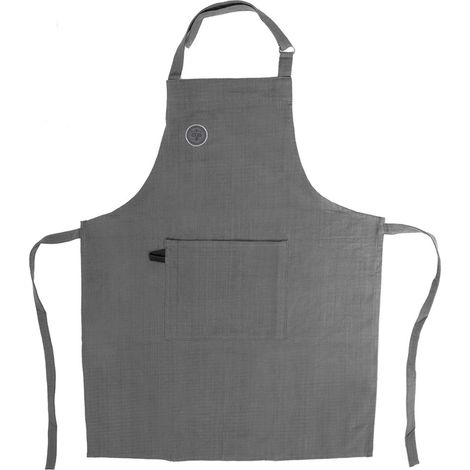 Küchenschürze aus Baumwolle, zum Binden, zum Schutz, zum Kochen, grau, Stück