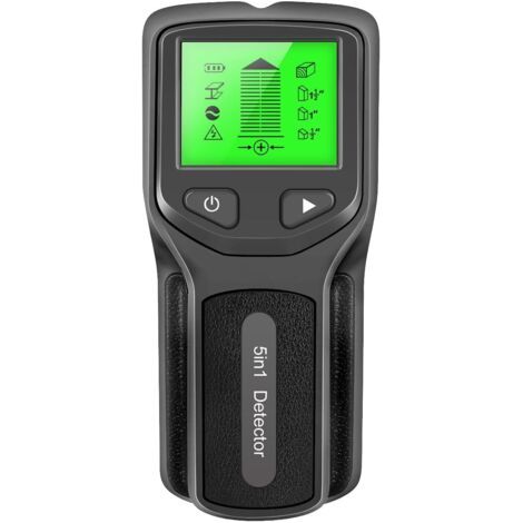 5-in-1-Metalldetektor mit Sonden, Wandscanner, Stromquellen- und Kabeldetektor, Tiefenmesser, Verteilerkastenfinder und AC-Holzdetektor. Wiederverwendbar.