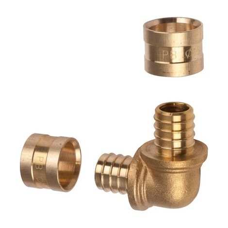 Pbtub – Coude glissant 16 mm – Raccord de robinetterie – Filetage mâle – Pack de 16 unités pour installations sanitaires