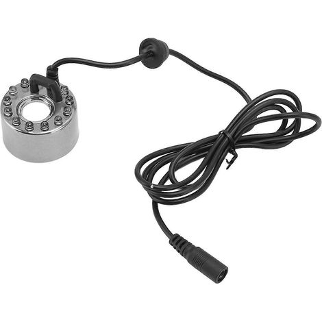 Atomiseur à 12 LED colorées, atomiseur à brume d'eau en acier inoxydable, convient pour l'aromathérapie, les bars à oxygène, les fontaines, les bonsaïs, etc., 110-240V. (1/5)