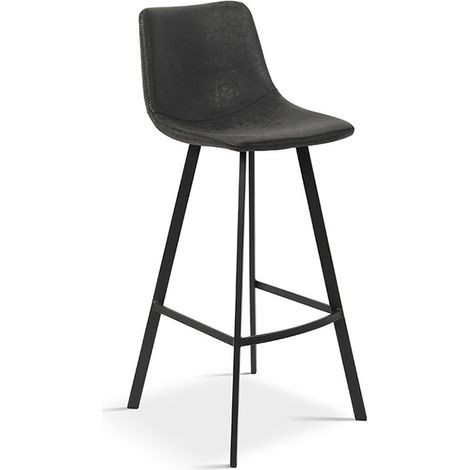 Tabouret de bar Ozan PU noir (1/3)