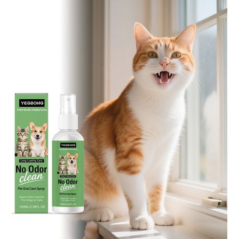 Spray buccal pour animaux, adapté à un usage quotidien pour chats et chiens, nettoyage buccal doux et haleine fraîche – 100 ml (1/5)