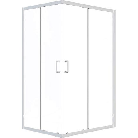 Box Doccia Rettangolare 68-80/88-100x190h 6mm Cromato - Imperia
