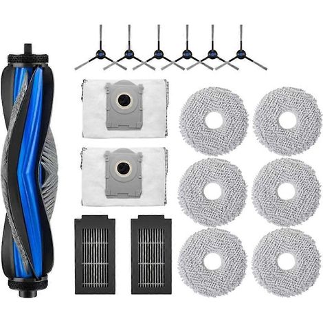 Filtre pour aspirateur brosse pour aspirateur Filtre de brosse pour aspirateur filtre de 17pcs ECOVACS T50 PRO OMNI / T50 OMNI Aspirateur Brosse Sac à poussière Filtre Roller Serpillière pièce détaché (1/5)