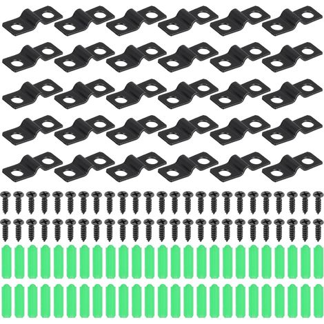 40Pcs Bride À Deux Trous 3mm(1/8") Collier De Fixation Pour Tubes (1/5)