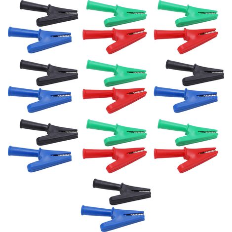 20 Pinces de Test Ouverture 10mm Bonne Conductivité Clip de Mesure Sécurité avec Douille 4mm pour Tests Électriques (1/5)
