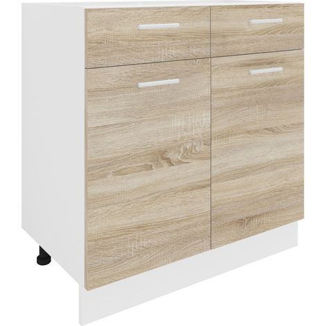 Armadio da cucina W 80 cm Armadio inferiore Esilo 82x80x46 - VCM