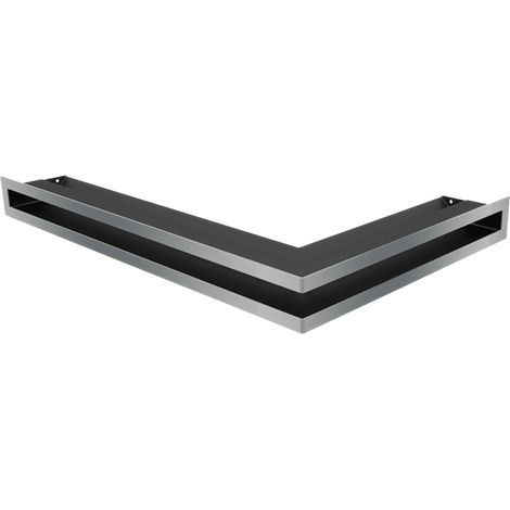 Eck-Lüftungsgitter LUFT links 60x40x6 Edelstahl Slim (1/5)