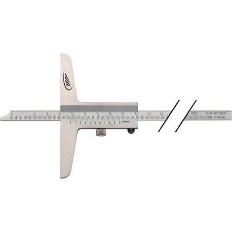 pied à coulisse de profondeur DIN 862 300 mm rail droit 12x4 mm H.PREISSER (1/4)