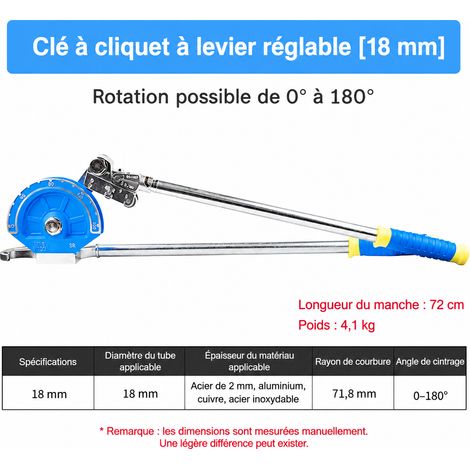 Cintreuse manuelle de tubes cuivre aluminium inox 180° modèle amélioré 18 acier inoxydable 18 10 × 10 × 10 cm 1 g – Livraison gratuite