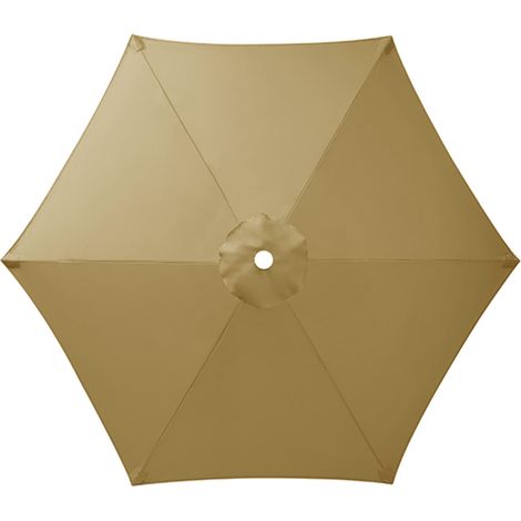 Toile de Remplacement pour Parasol 6 Branches, Parasol de Jardin Anti-UV et Imperméable, Remplacement de Toile de Parasol( Kaki,200CM) (1/3)