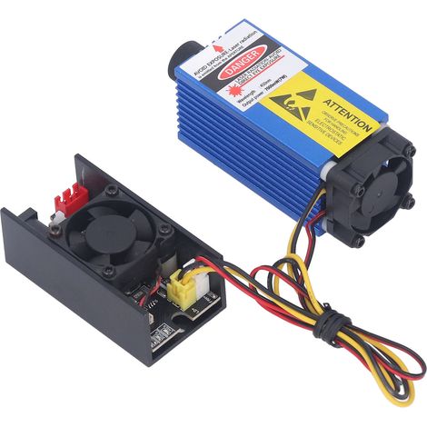Lasermodul 450 nm 7 W 12 V, einstellbarer Fokus, Gravier- und Schneidelaserkopf-Zubehör für CNC-Maschinen, DIY-Projekte (1/5)