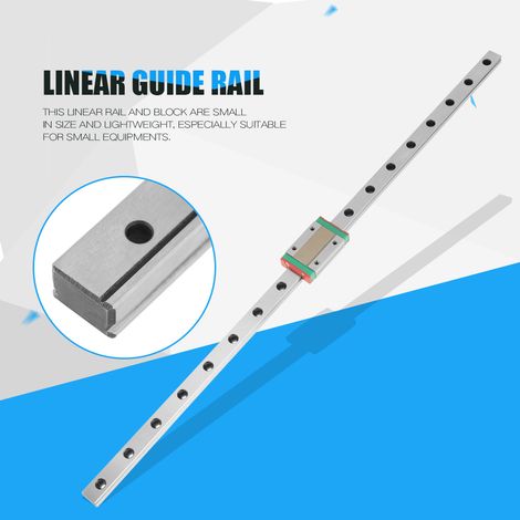 1 Stück MGN12H Miniatur-Linearführung, 450 mm Länge, 12 mm Breite, Gleitblock (1/5)