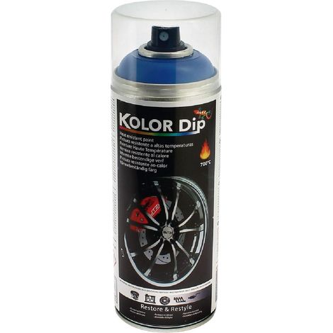 Bombe peinture etrier bleu resistante a la chaleur 400ml - KolorDip