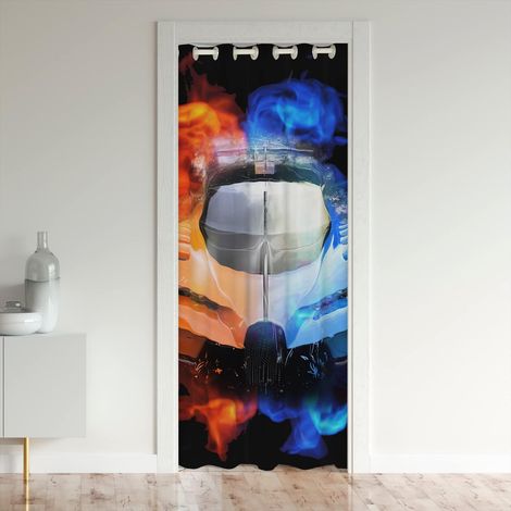 Racing Voitures Rideaux Interieur Salon Chambre Race Voitures Décoration Rideau de Porte 86x203cm Rideaux Exterieur d'entrée Speed Sports Voitures Rideau Occultant - 86L X 203H cm (1 Panneaux) (1/5)