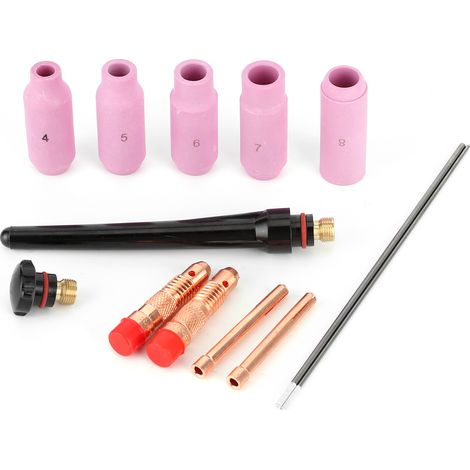 Ensemble de buses soudage avec lentille pointe en céramique et aiguille tungstène torche (1/5)