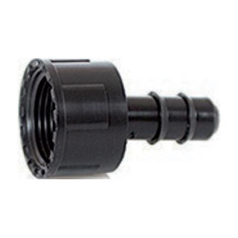 RACCORDO PORTAGOMMA C/GHIERA FEMMINA Ø16X3/4" (TUBI PE) IRRITEC