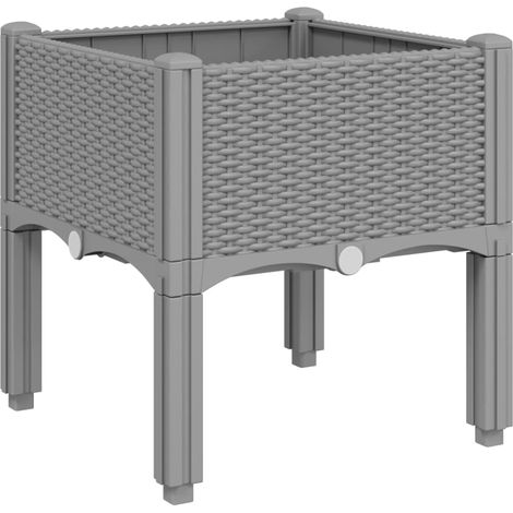 Maison Exclusive - Pflanzkasten mit Beinen Hellgrau 40x40x42 cm P
