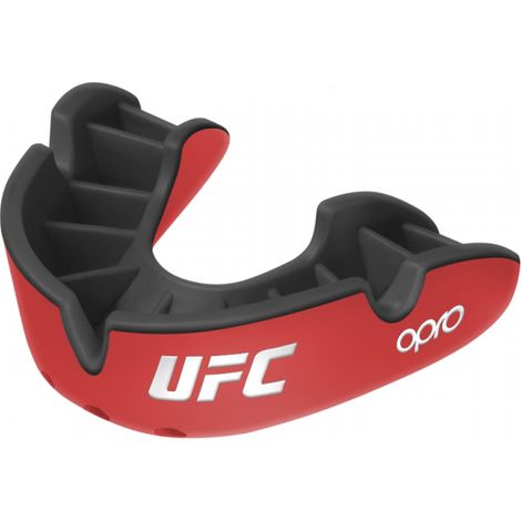 Protector bucal Opro UFC Silver GEN2 rojo/negro (1/4)