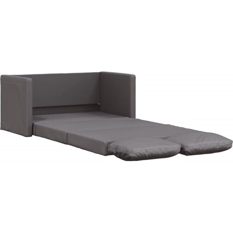 vidaXL Divano Letto da Terra 2 in 1 Grigio 112x174x55 cm Similpelle (1/5)