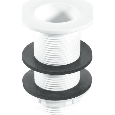 McAlpine W11 Tank Overflow 70mm Flange x 3.5" Tail Unslotted Waste without Overflow Grid