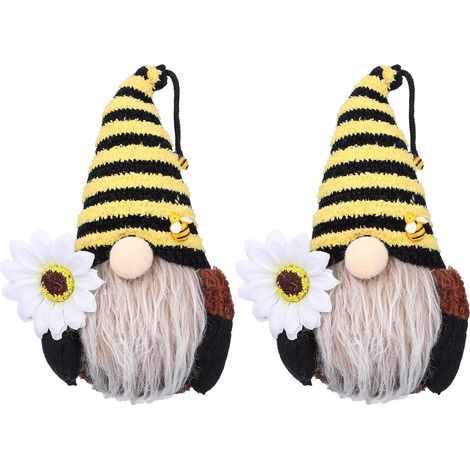 Gnomes en Peluche 2 Pcs décorations d'abeilles en Coton rembourré Stables pour décoration intérieure Maison et Bureau (1/5)